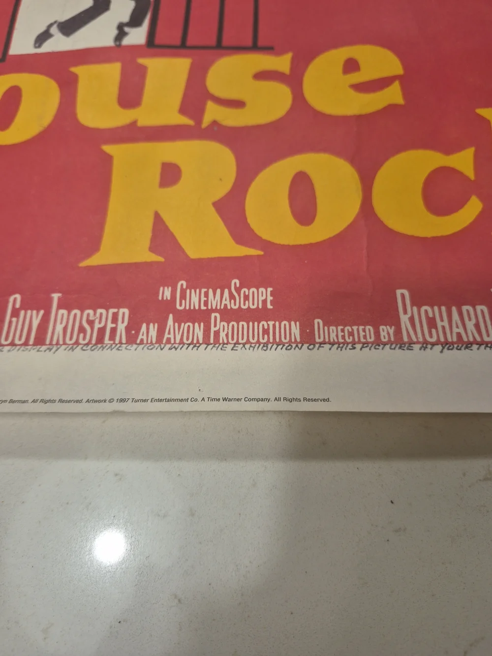 Elvis Presley 1957 Original Jailhouse Rock Movie Poster - Red & Blue